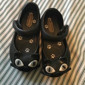 Mini Melissa cat glitter shoes